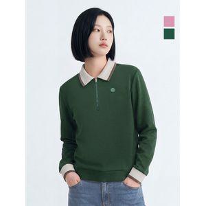 웨스트우드 여성 세미 크롭 집업티셔츠_WO3WCTS316