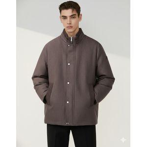 알레그리 다크 브라운 Prestigio di Allegri 니트 포인트 구스다운 울 점퍼 ARJU4A502W3