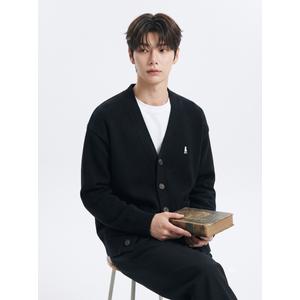 예일 램스울 헤리티지 더블포켓 가디건 블랙 YD09KT0007BK