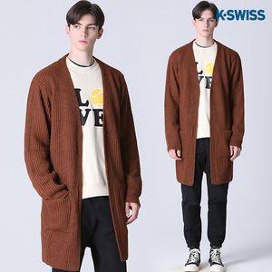 [케이스위스(K-SWISS)] 스탠다드 핏 울알파카소재 Y넥 롱가디건