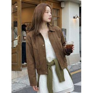 ab.plus 빈티지 스웨이드 집업 자켓 (LSA3MJ38A)