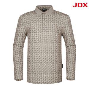 JDX 남성 전판 하운드투스 패턴 티셔츠(X2TLV3448BE)