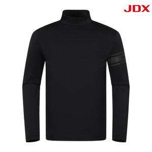 JDX 남성 소매 로고 하이넥 기모 티셔츠(X2TLW1442BK)