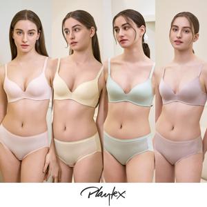 플레이텍스 노와이어 시크릿 브라팬티 8종 피치+버터옐로우+민트+샌드베이지