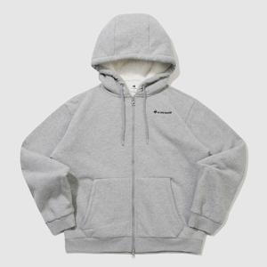 [르꼬끄] 남녀공용 셸파 루즈핏 후드 집업 QQ423LFTO1 MELANGE GREY QQ423LFTO1MGR