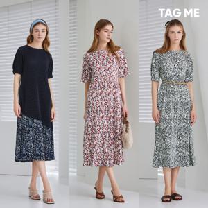 [TAG ME]태그미 썸머 플리츠 플라워 원피스 3종