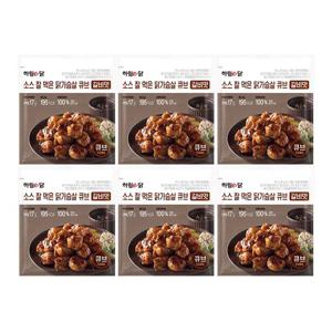 하림e닭 소스 잘 먹은 닭가슴살 큐브 갈비맛 100g 6봉
