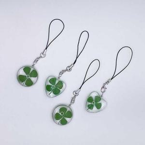 [BZJIK90O_4B]키링 열쇠고리 네잎 팬던트 휴대폰줄