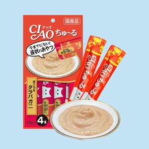이나바 CIAO 츄르 고양이 간식 참치&킹크랩 14g 4P