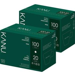 맥심 카누 디카페인미니 100T + 20T X 2개_