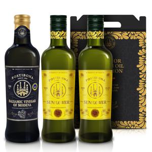 [선물포장]포스티보나 모데나 발사믹 500ml + 해바라기유500ml 2병