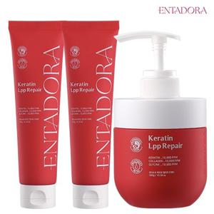 [엔타도라] 헤어클리닉 케라틴 LPP 단백질 트리트먼트 150ml 2개 + 300ml 1개