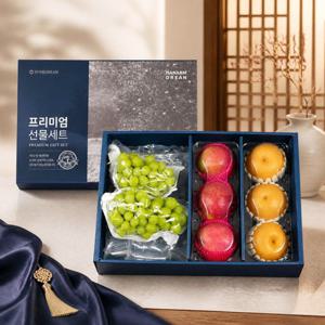 [농협] 프리미엄 사과/배/샤인 혼합선물세트 4.5kg내외(사과3입,배3입,샤인2입)