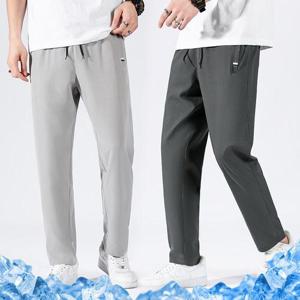 남자데일리룩 쿨링 밴딩 팬츠 일자 테이퍼드 트레이닝 츄리닝 바지