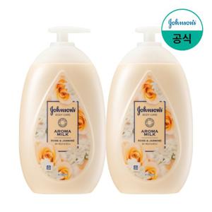 [속광로즈]존슨즈 아로마밀크 로션 로즈&자스민 500ml x2