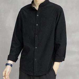 [리더스]  남성 린넨 긴팔 차이나카라넥 셔츠