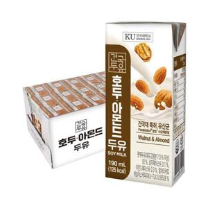 [건국유업]건국 호두아몬드 두유 190ml 24팩(1박스) 견과두유