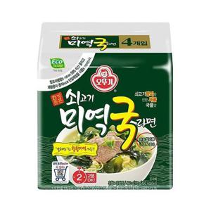 봉지라면 오뚜기 쇠고기 미역국라면 115g 32개