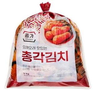 [셀러허브 식품]종가 총각 대용량 김치 5kg 100%국내산 총각무