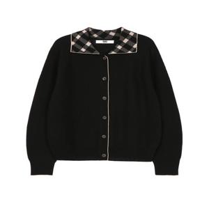 닥스 여성 [Wool 100] 블랙 체크 카라 울100 가디건  (DLSW5D949BK)