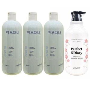 [셀러허브_뷰티]라끄베르 아무때나 때필링 500ml 3개+ 바디워시 1000ml JG
