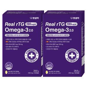 [텐텐]펫생각 데일리케얼 강아지 리얼 알티지 오메가 3 영양제 180캡슐 2박스