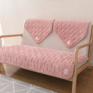코듀로이 퀼팅 소파패드 70x180cm 3인용, 핑크