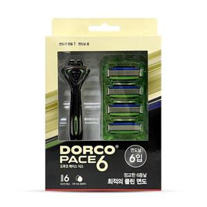 면도기교체날 도루코 페이스 식스 6 면도기 면도날 기획세트 핸들 1개+날 6개