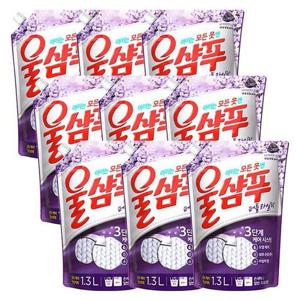 애경 울샴푸 퍼플라일락 리필 1.3L x9