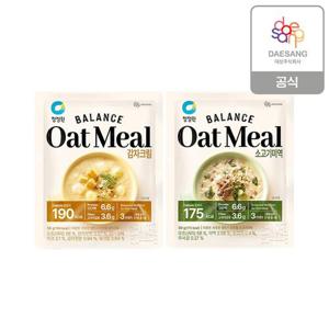 청정원 오트밀50g(감자크림/소고기미역) 2종 10개 골라담기