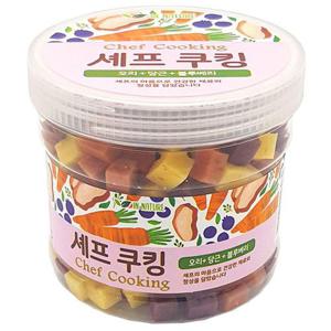 애견 훈련 간식 오리 당근 블루베리 400g 말랑 통간식