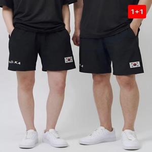 [마찌][1+1] 봄여름 남녀공용 로카 반바지 아이스 바지 쿨포뮬러