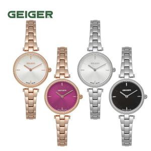 가이거(GEIGER) 여성 솔리드 컬러 메탈시계 GE8038