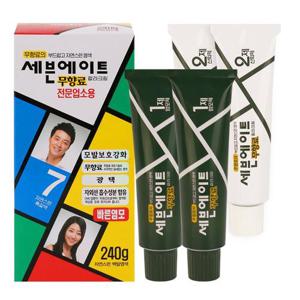 세븐에이트 무향료 칼라크림 대용량 240g 7호 자연스런흑갈색 /동성제약