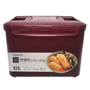 락앤락 대형 김치통 12L (5포기) 김장 보관용기 밀폐용기 반찬통 배추 갓김치 열무 깍두기 파김치