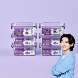 에코센스 히트락 올트라이탄 밀폐용기 직사각 1200ml, 6개