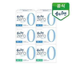 깨끗한나라 생리대 순수한면 제로 중형 16P 4개+대형 14P 2개