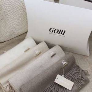 GOBI 고비 캐시미어 오가닉 산양자수 머플러/몽골캐시미어100