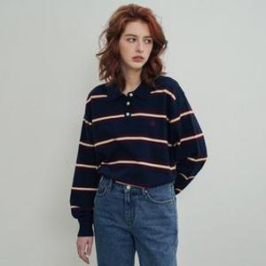 [10/21 예약발송] SI-KN2136 클래식 스트라이프 카라 니트_Navy
