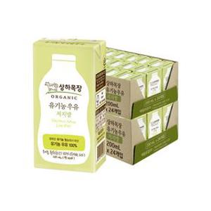 상하목장 유기농 멸균 저지방 우유 200ml 48팩/상하우유/무료배송