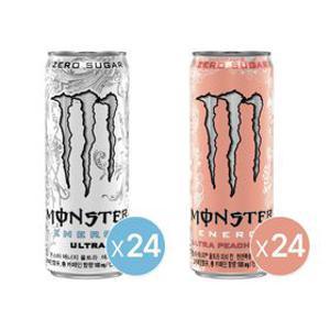 (본사직영) 몬스터 에너지 울트라 355ml 24캔+몬스터에너지 피치킨 355ml 24캔_분리배송