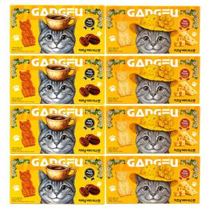 강푸 치즈냥 버터 비스켓 80g 4개 + 커피냥 버터 비스켓 80g 4개