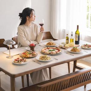 로만 세라믹 원목 6인용 식탁 2000