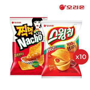 [9/9순차출고] 찍먹 나쵸 치폴레마요84g 10개 + 스윙칩 볶음고추장60g 10개