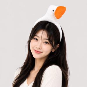 오리머리띠(화이트)