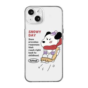 귀욤 강아지 레터링 투명 TPU 풀커버 아이폰 갤럭시 폰케이스