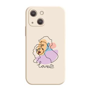 듀얼 하모니 곡선 베이지 젤리 실리콘 풀커버 휴대폰 케이스