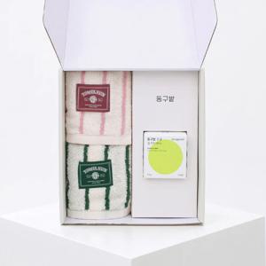 타올쿤 멀티 스트라이프 핸드타월 2P + 동구밭 설거지비누 풋귤 1P 선물세트