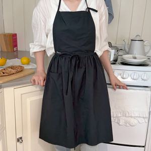 WP Halter-Neck Apron 방수 롱 원피스 집들이 네일샵 공방 앞치마