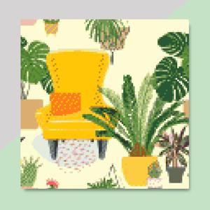 DIY 보석십자수 액자형캔버스_플랜테리어시리즈 나의정원_(30X30)